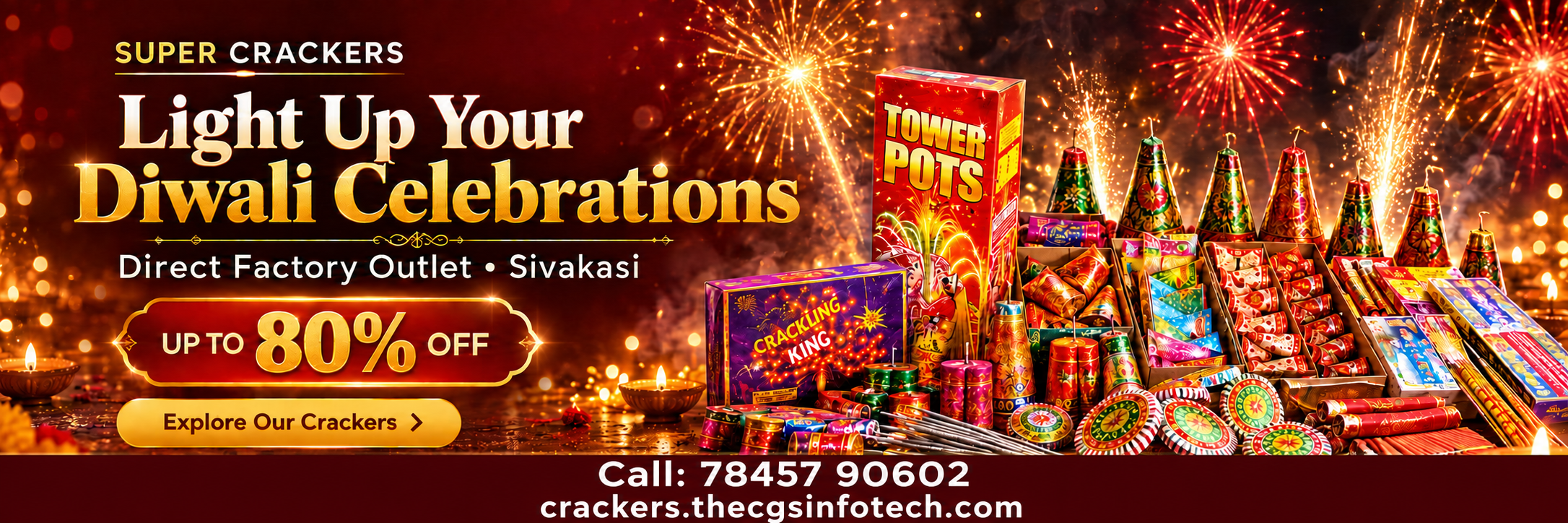 Festive crackers collection — contact 78457 90602